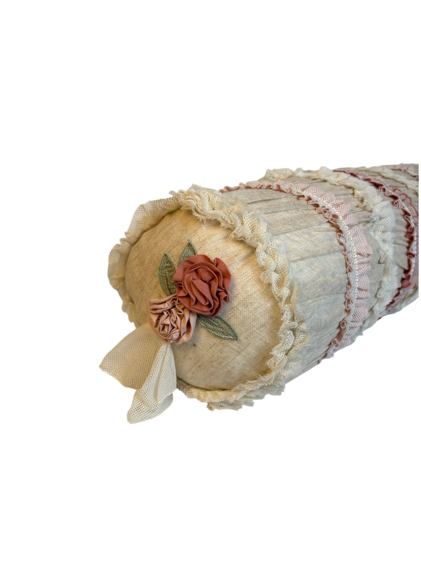 Cuscino Rettangolare con Rouches  50x18 cm - Blanc Mariclo
