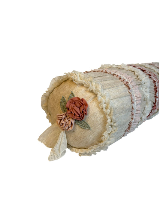 Cuscino Rettangolare con Rouches  50x18 cm - Blanc Mariclo