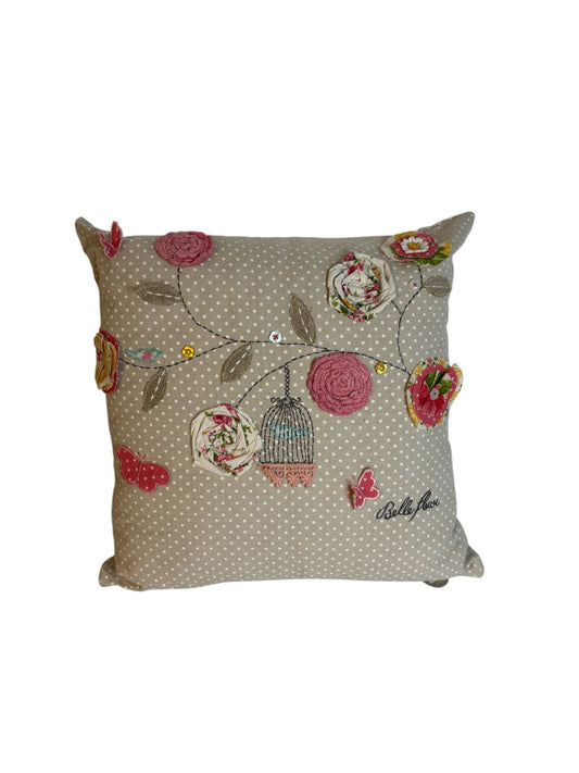 Cuscino in Cotone con Decorazioni Primaverili 40x40 cm - With Love