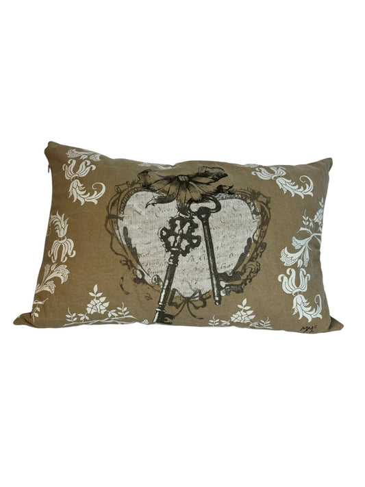 Cuscino Decorativo con Disegno Shabby 60x40 cm - Mathilde M
