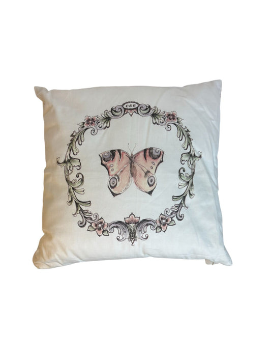 Cuscino Decorativo con Farfalla in Cotone 40x40 cm - Clayre & Eef