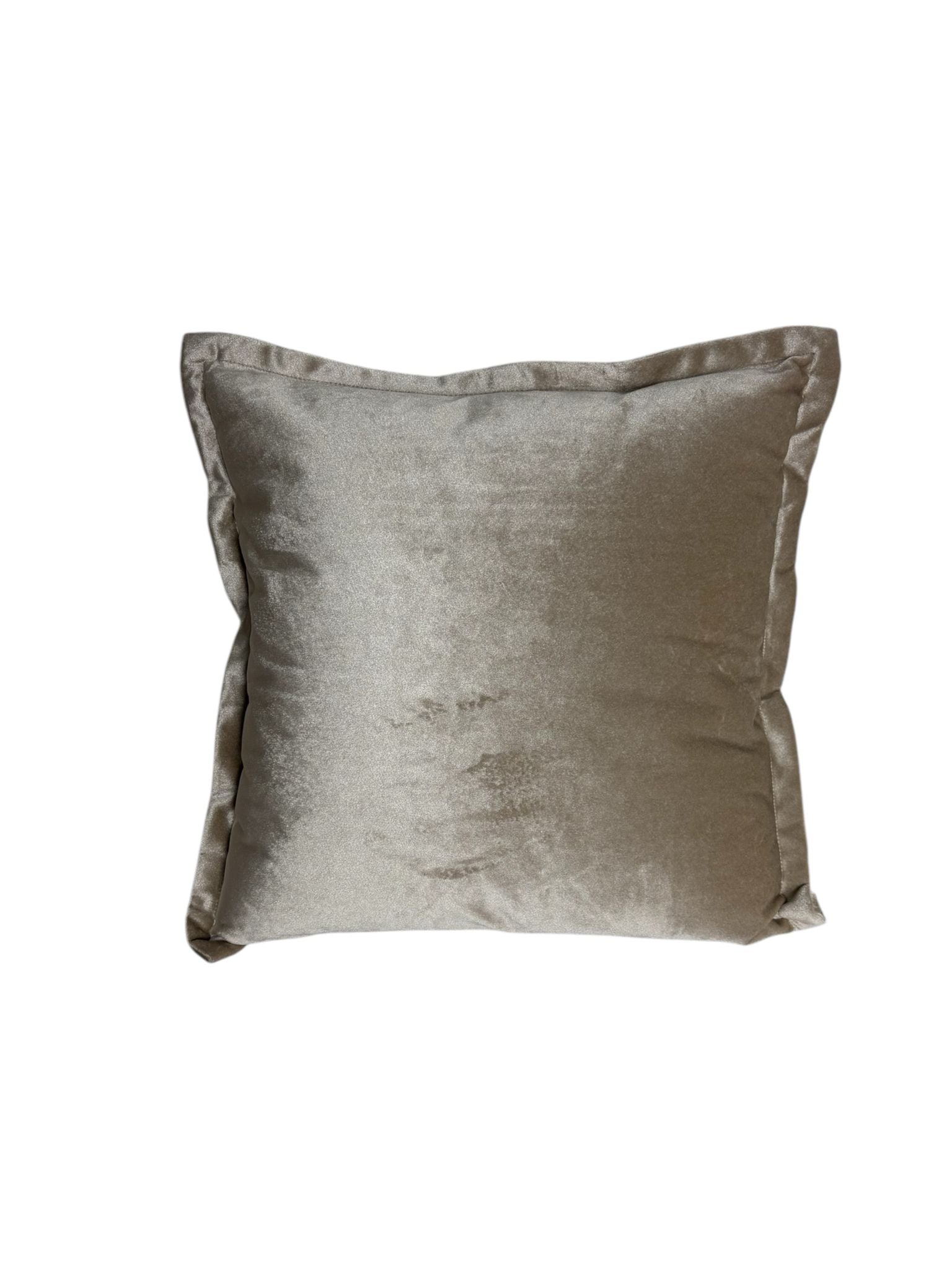 Cuscino in Velluto Beige con Volant Laterali 45x45 cm – Blanc Mariclò