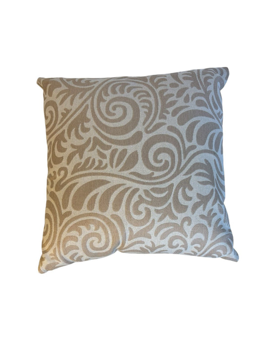 Cuscino Elegante in Cotone Beige con Decori Classici 40x40 cm - In Art