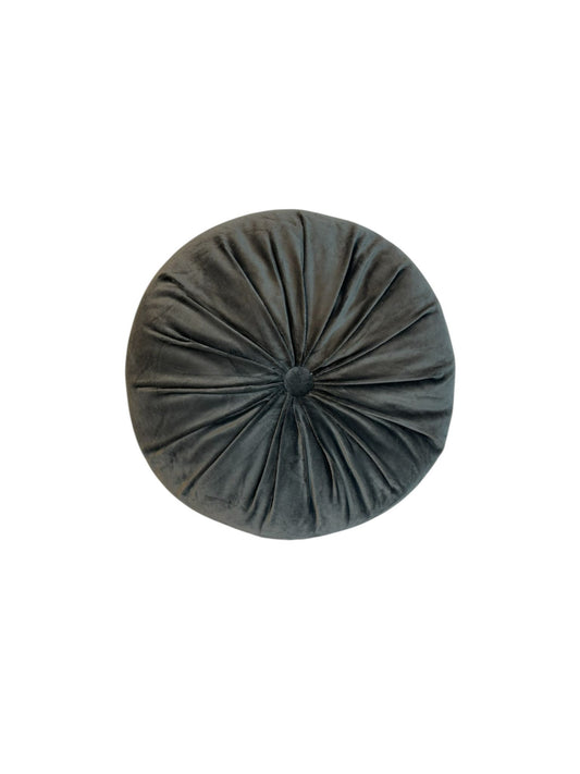 Cuscino Tondo in Velluto Antracite 38x38 cm  – Clayre & Eef