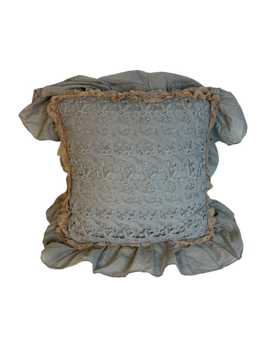 Cuscino Elegante con Volant 40x40 cm – Blanc Mariclò