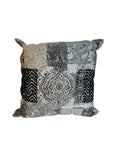 Cuscino Soffice in Cotone Grigio con Disegni Astratti 48x48 cm – In Art