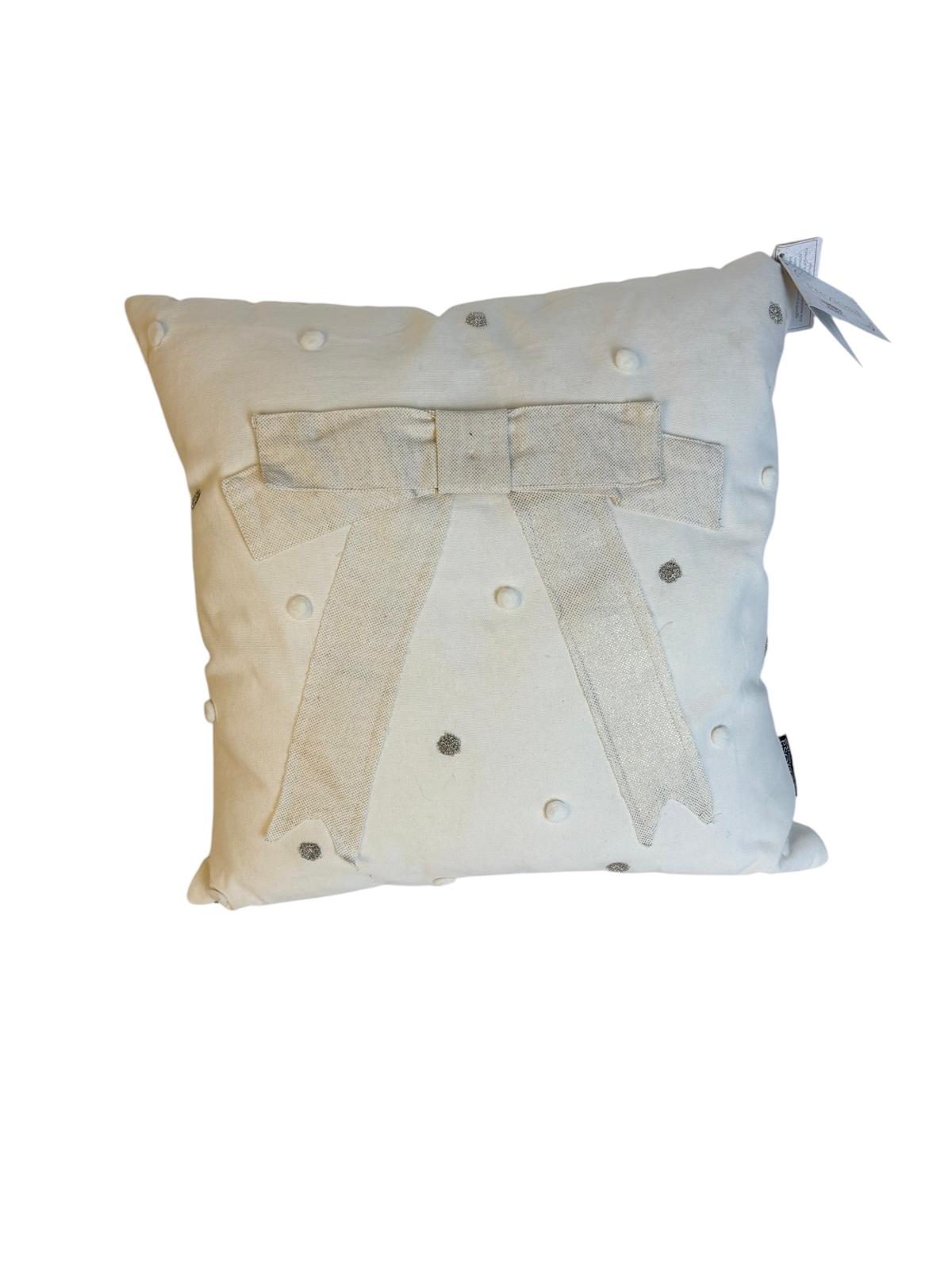 Copri Cuscino in Cotone con Fiocco 40x40 cm  - Preziosa Luxury Home