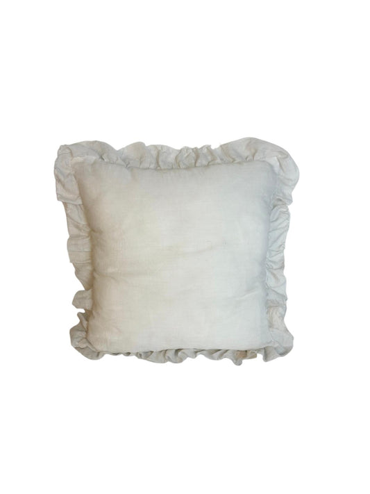 Cuscino in Cotone Bianco con Volant 40x40 cm - Clayre & Eef