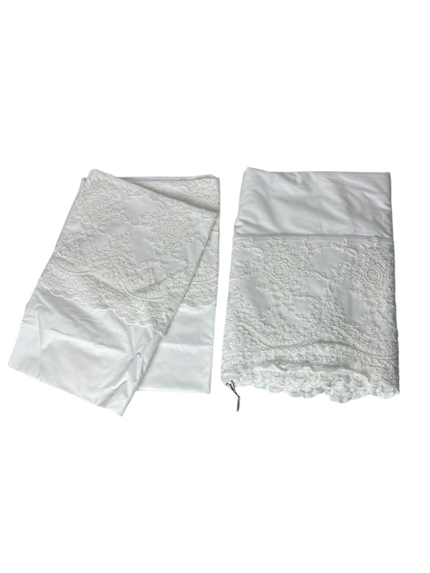 Lenzuolo Matrimoniale in Percalle 240x270 cm con Coppia di Federe – Corinzio