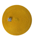 Set 6 Tovagliette Tonde in Plastica Effetto Tessuto Giallo 45 cm – In Art