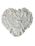 Copriforno a Cuore in Cotone con Volant in Pizzo 55x40 cm- Coccole di Casa