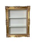 Libreria da Parete in Legno Bianco con Cornice Oro Squadrata – L’Arte dei Nacchi