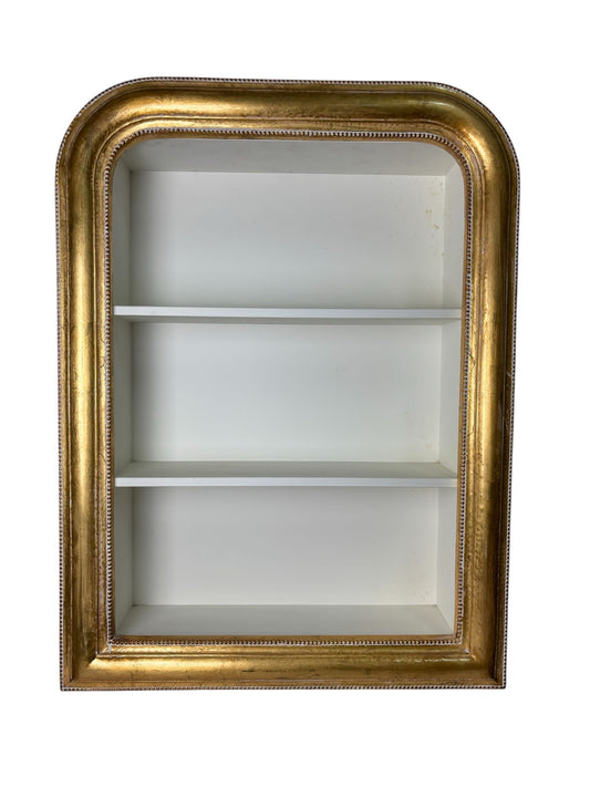 Libreria da Parete in Legno Bianco con Cornice Oro – L’Arte dei Nacchi
