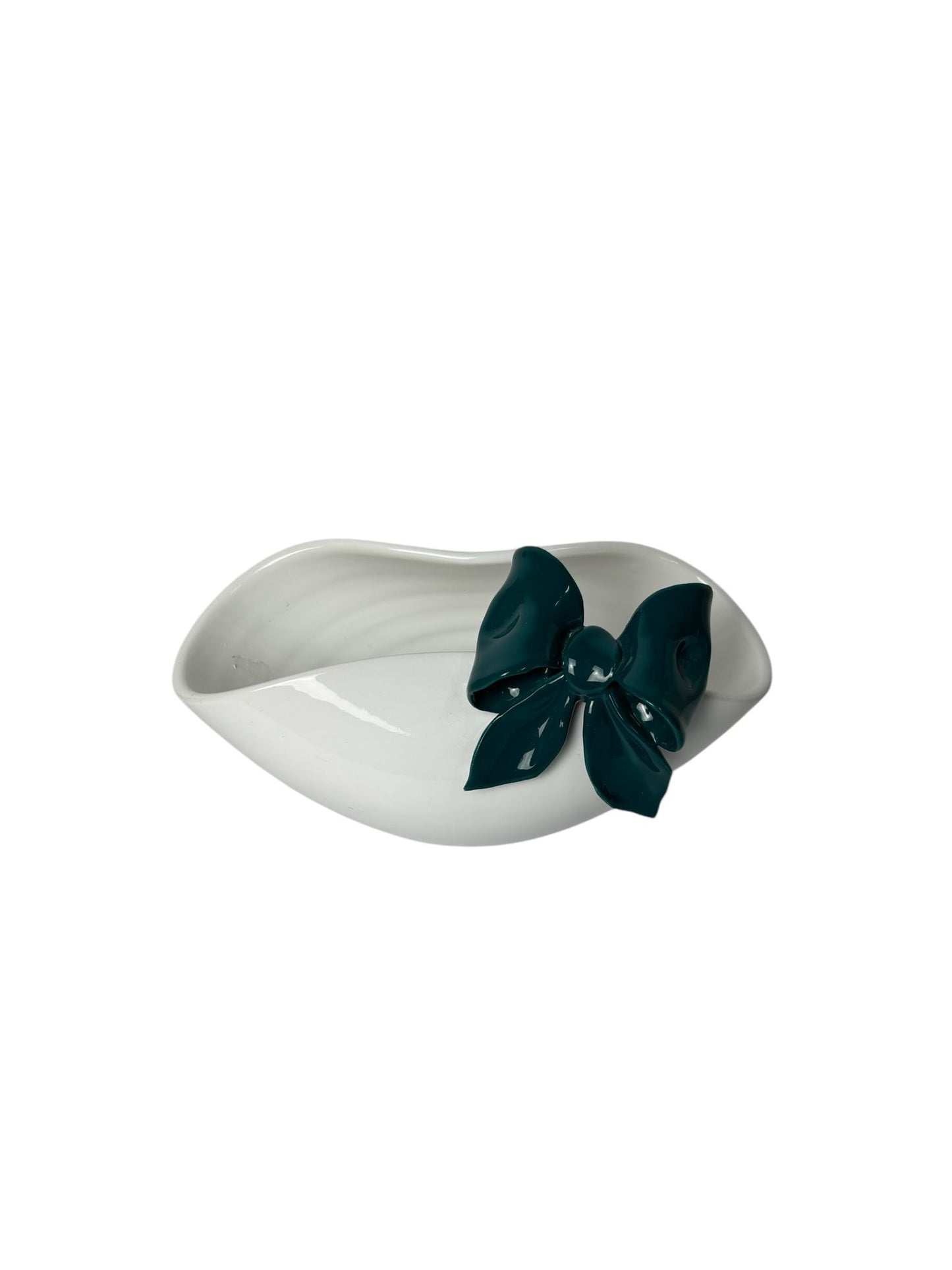 Porta Bonbon in Ceramica di Capodimonte con Fiocco Verde – Dea Capodimonte