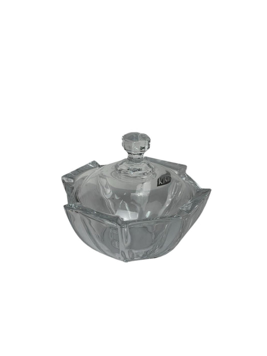 Porta Bon Bon in Vetro Trasparente con Coperchio - Emò