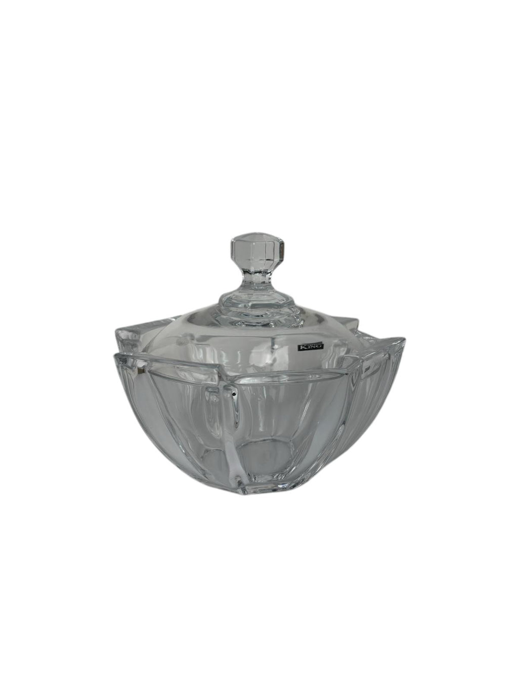 Porta Bon Bon in Vetro Trasparente con Coperchio - Emò