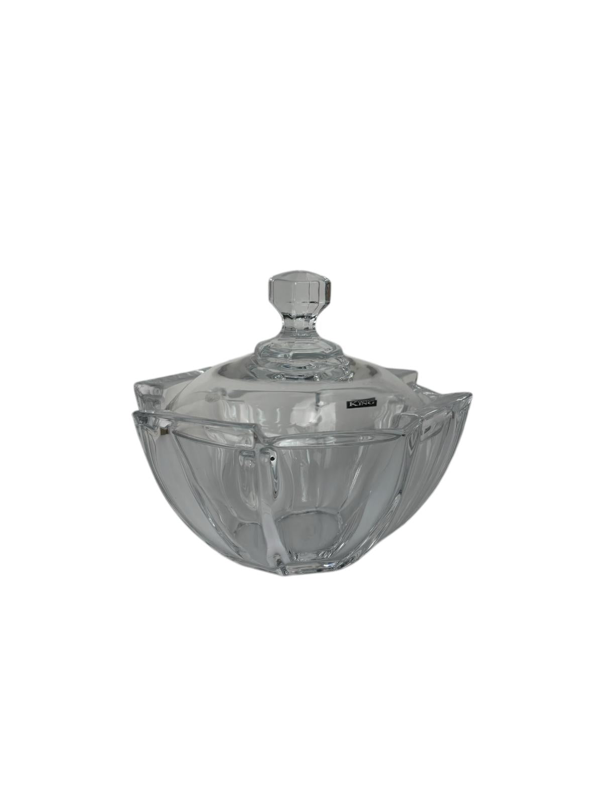Porta Bon Bon in Vetro Trasparente con Coperchio - Emò