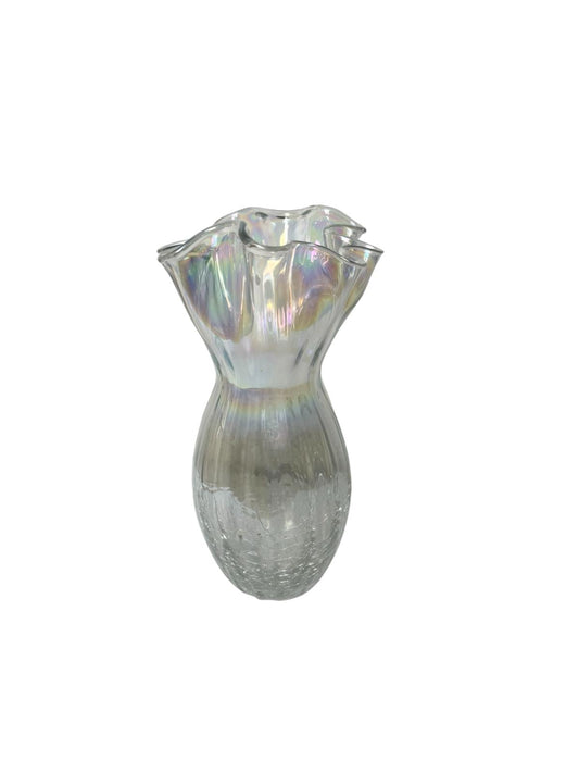 Vaso in Vetro Trasparente Luminescente dal Design Frastagliato - Goodwill