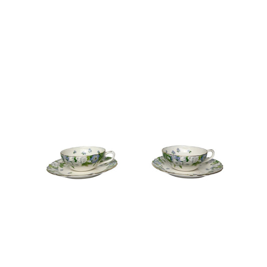 Set di 2 Tazze da Tè con Piattini in Porcellana Bone China – Louis Pitaud
