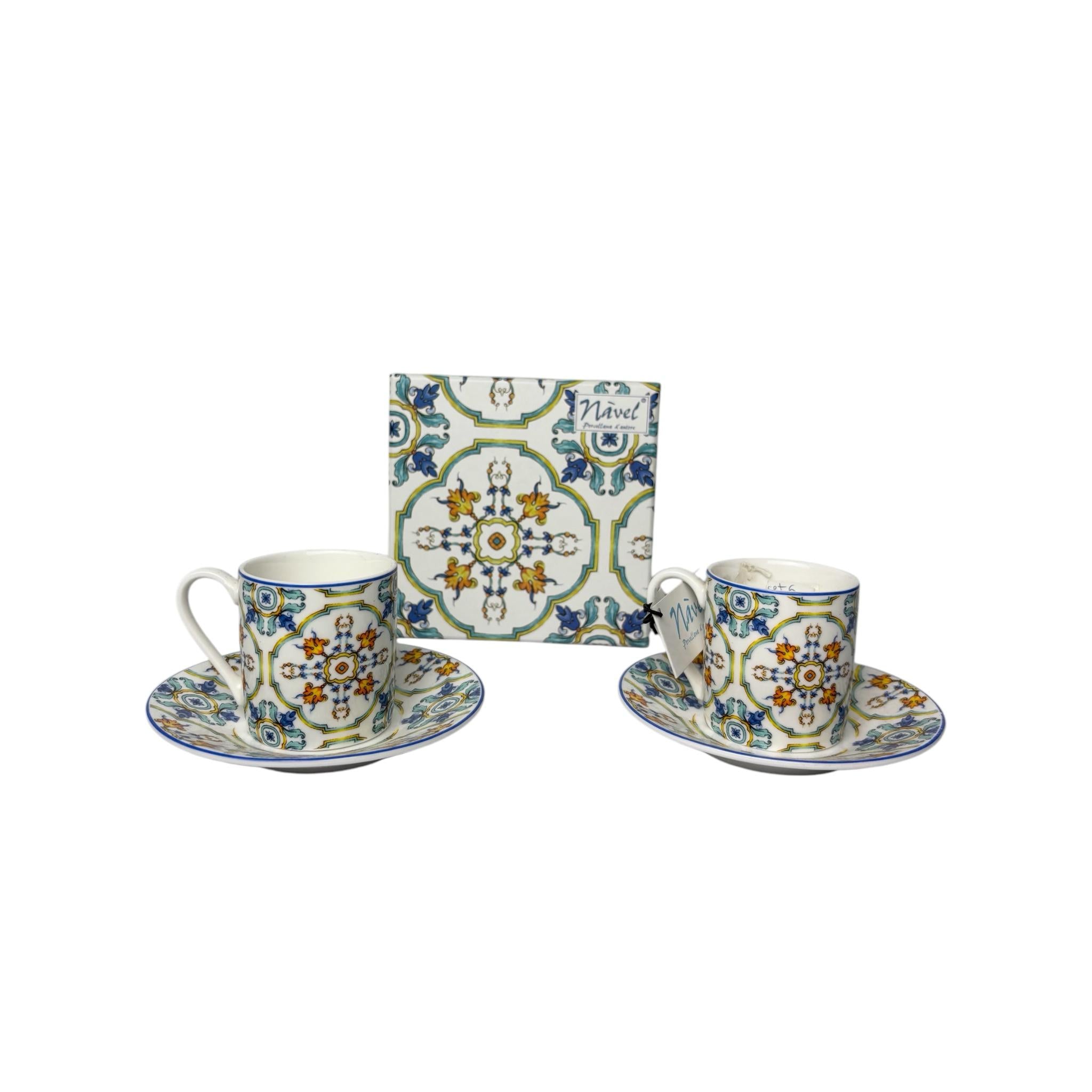 Set Tête-à-Tête di Tazzine da Caffè in Porcellana – Nàvel Porcellane d’Autore