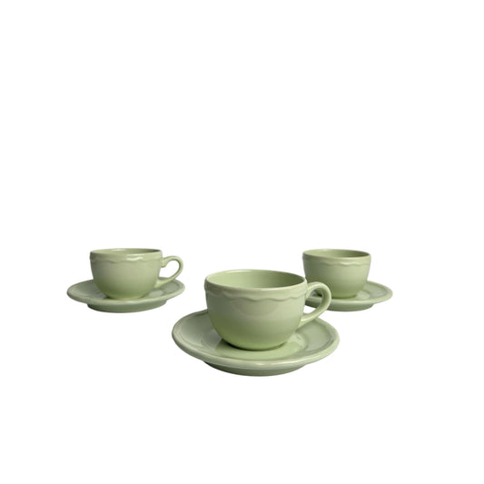 Set di 6 Tazzine da Caffè in Ceramica Verde Pastello – Angelica Home