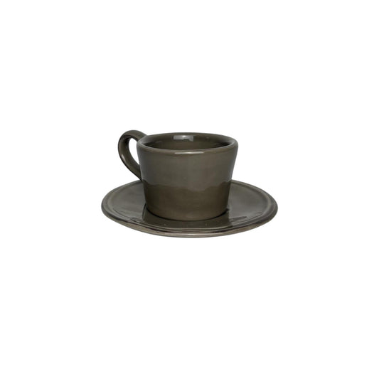 Set di 4 Tazzine da Caffè in Ceramica con Piattino - Athezza Home