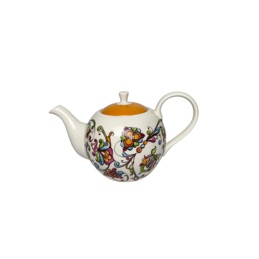 Teiera in Porcellana Avorio con Decorazioni Colorate – Emò