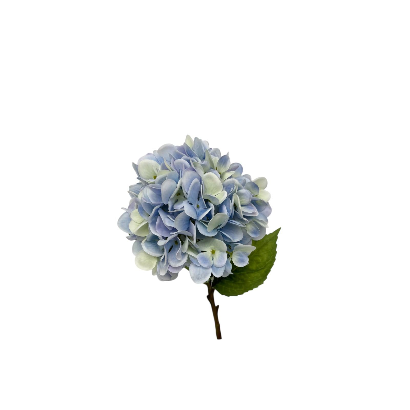 Bouquet di Ortensie Celeste Polvere Sfumate in Tessuto 47 cm – Fiori di Lena