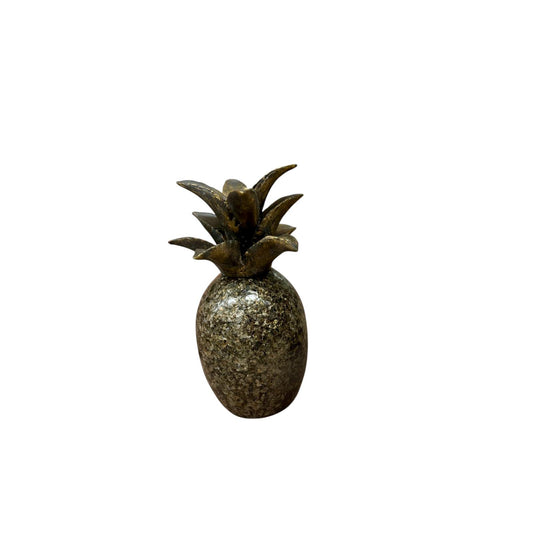 Ananas Decorativa Piccola in Poliresina con Base in Velluto 18.5 cm h – Belda