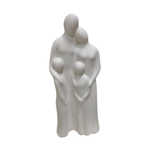 Scultura in Gesso Raffigurante Famiglia Abbracciata 46 h cm– Gilde