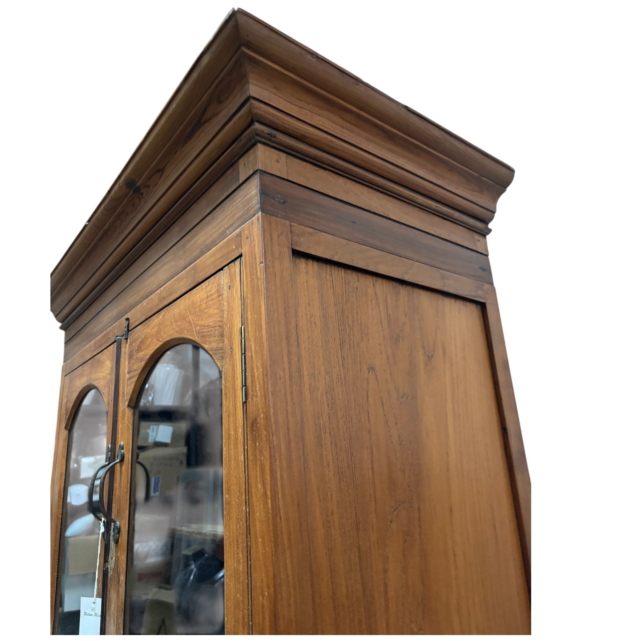 Credenza in Legno Sheesham con Ante 190 h cm – Finitura Ciliegio