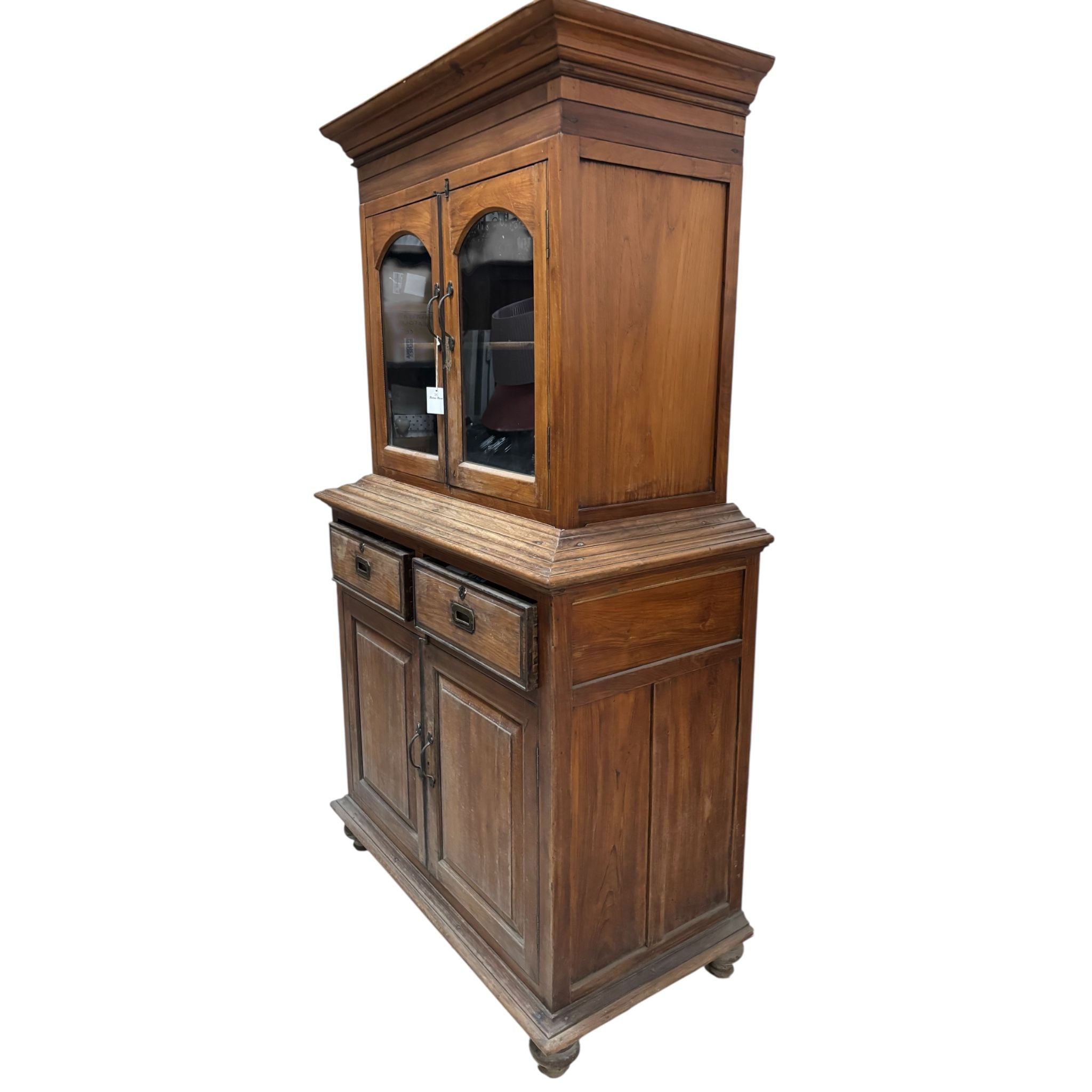 Credenza in Legno Sheesham con Ante 190 h cm – Finitura Ciliegio