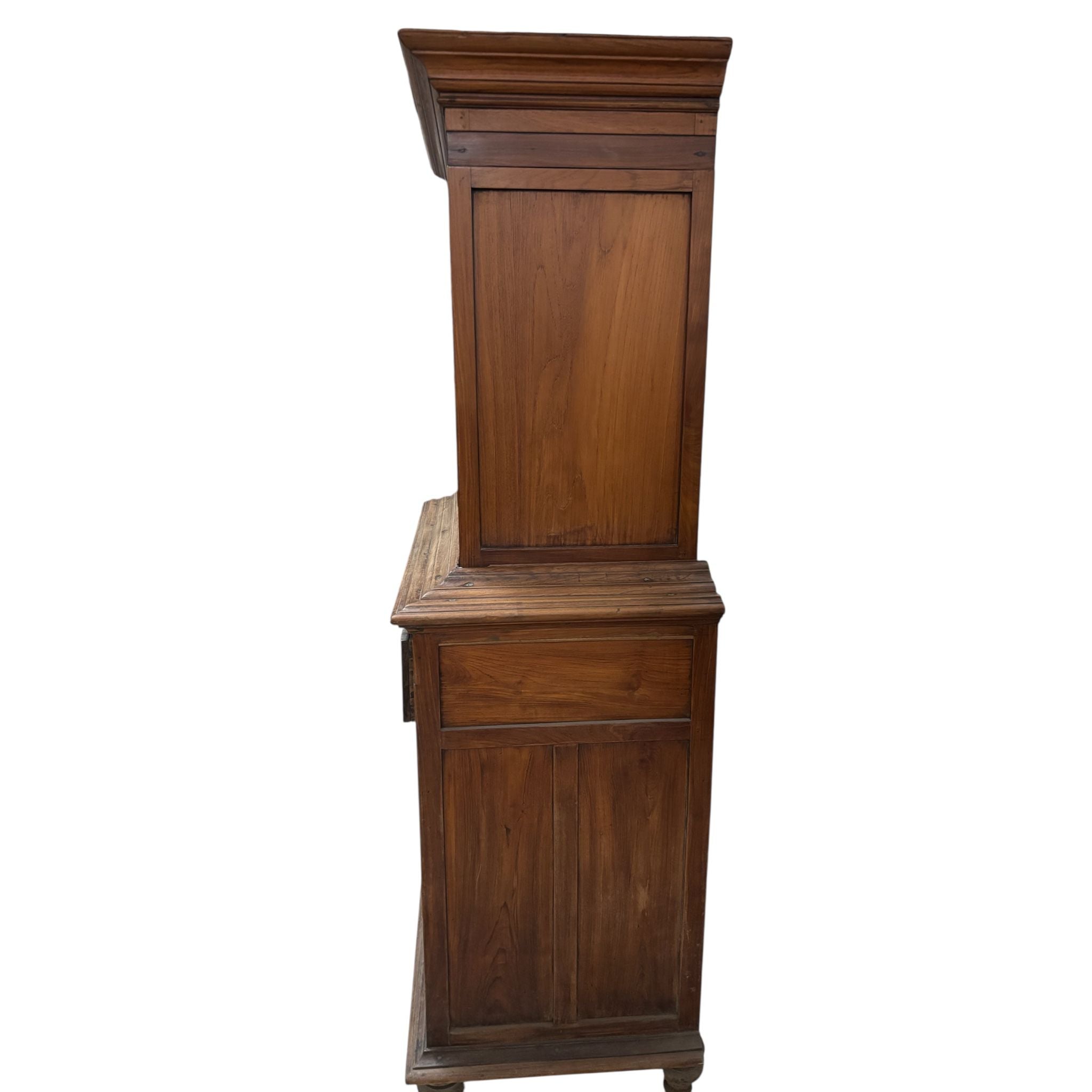 Credenza in Legno Sheesham con Ante 190 h cm – Finitura Ciliegio