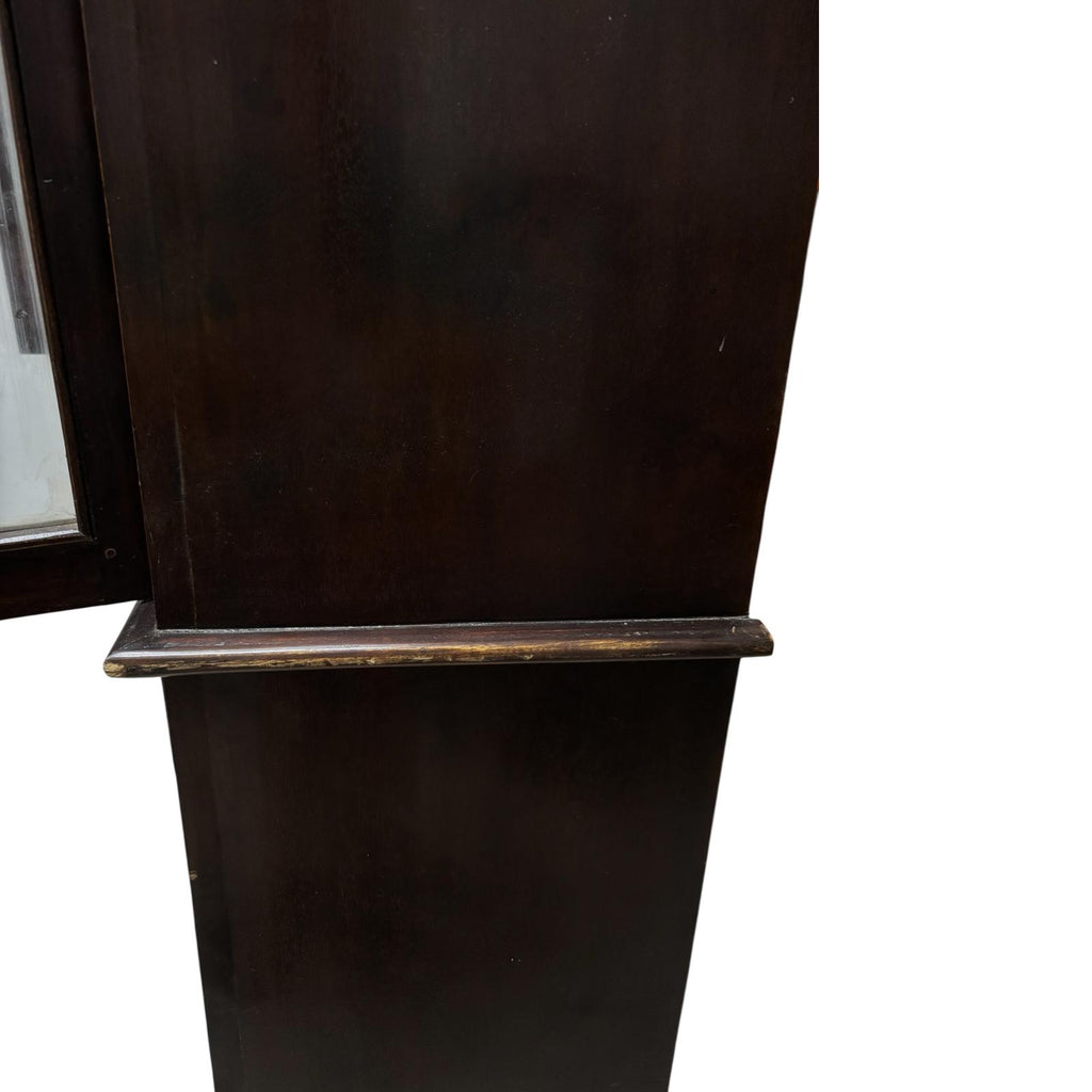 Credenza in Legno Massello di Sheesham con Ante in Vetro 188 h cm– Da Restaurare