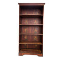 Libreria in Legno Sheesham con Disegni Floreali Dipinti a Mano 180 h cm – Finitura Ciliegio