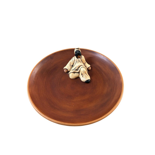 Alzatina in Terracotta con Pulcinella 3D - Vitullo