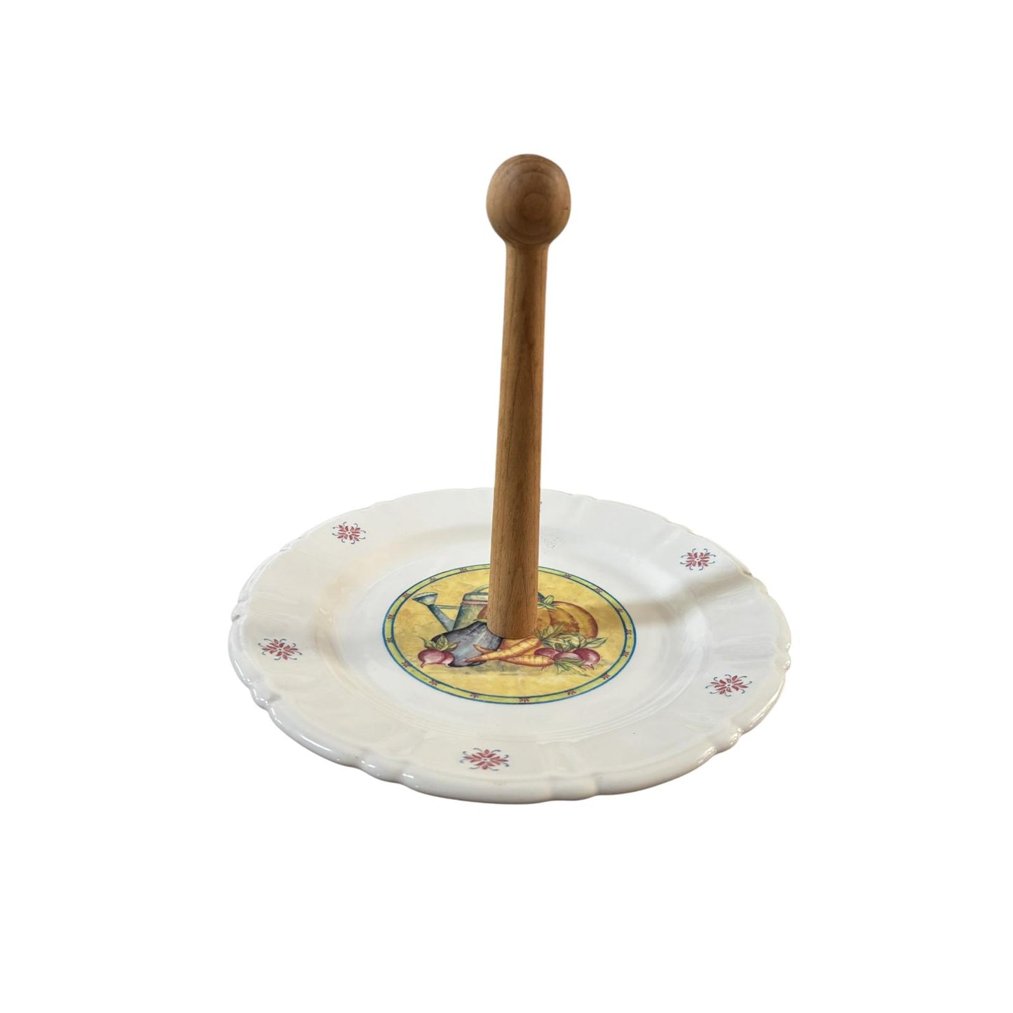 Alzatina in Porcellana con Decori Autunnali - Stile Country Castelli