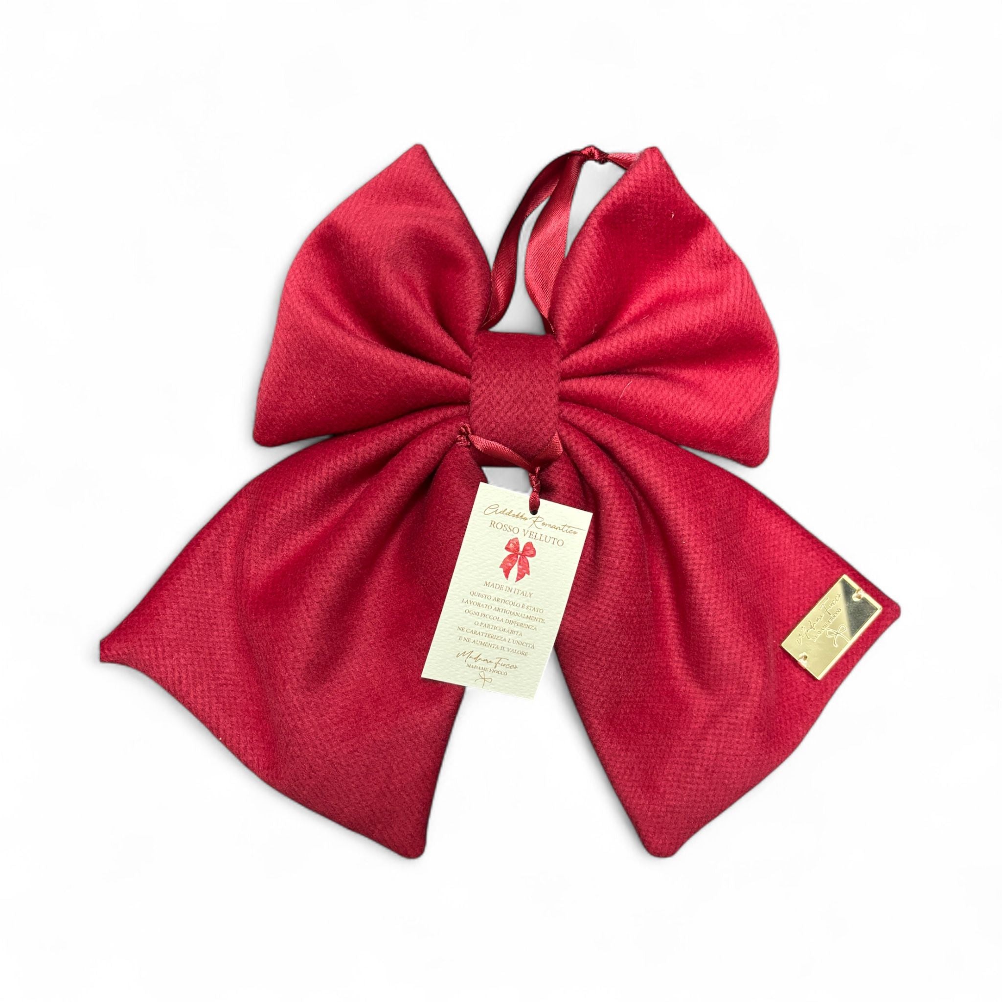 Addobbo Romantico Rosso Velluto 30 cm - Madame Fioccò