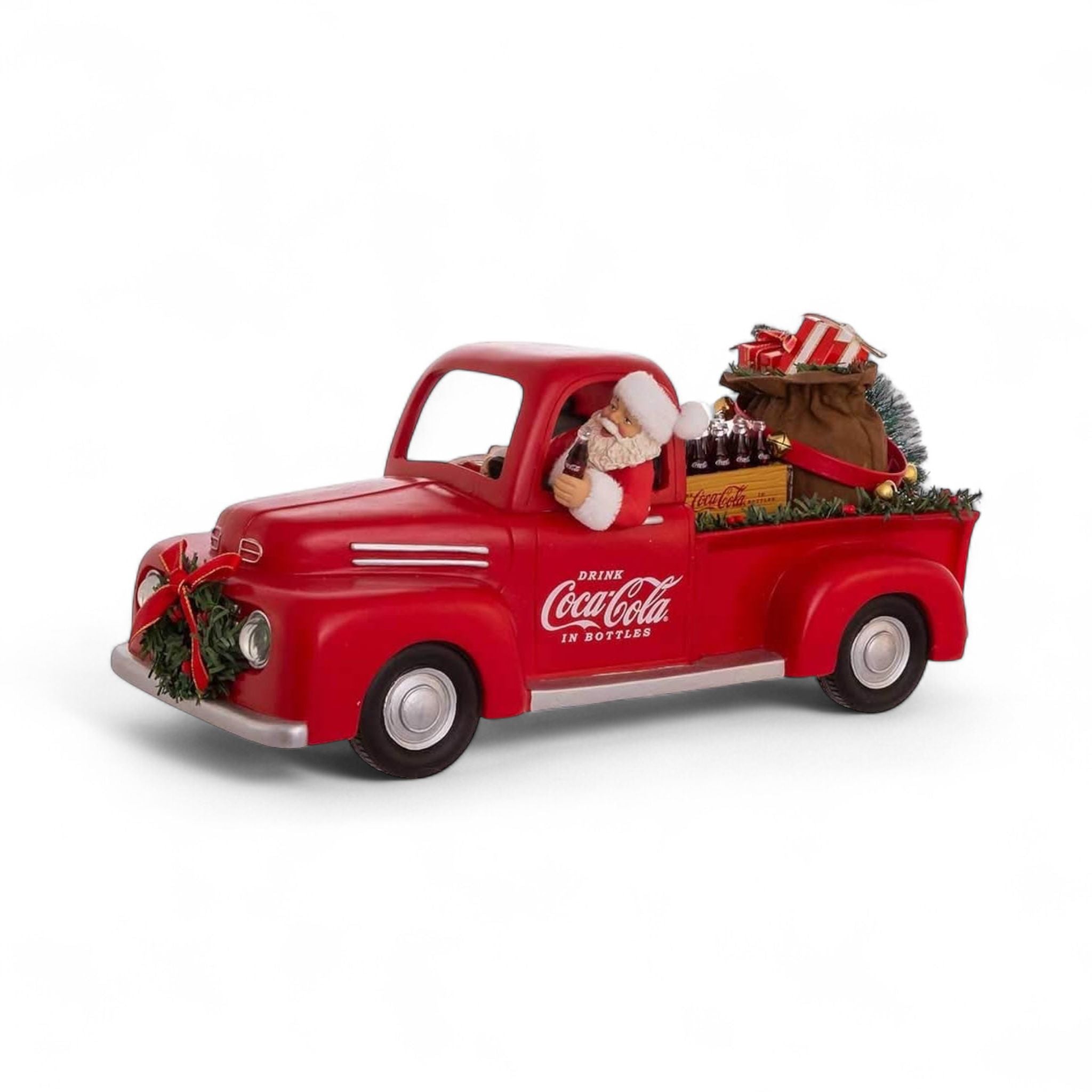 Babbo Natale in Pick Up, Regali e Casse di Coca Cola 37 cm  Kurt Adlers