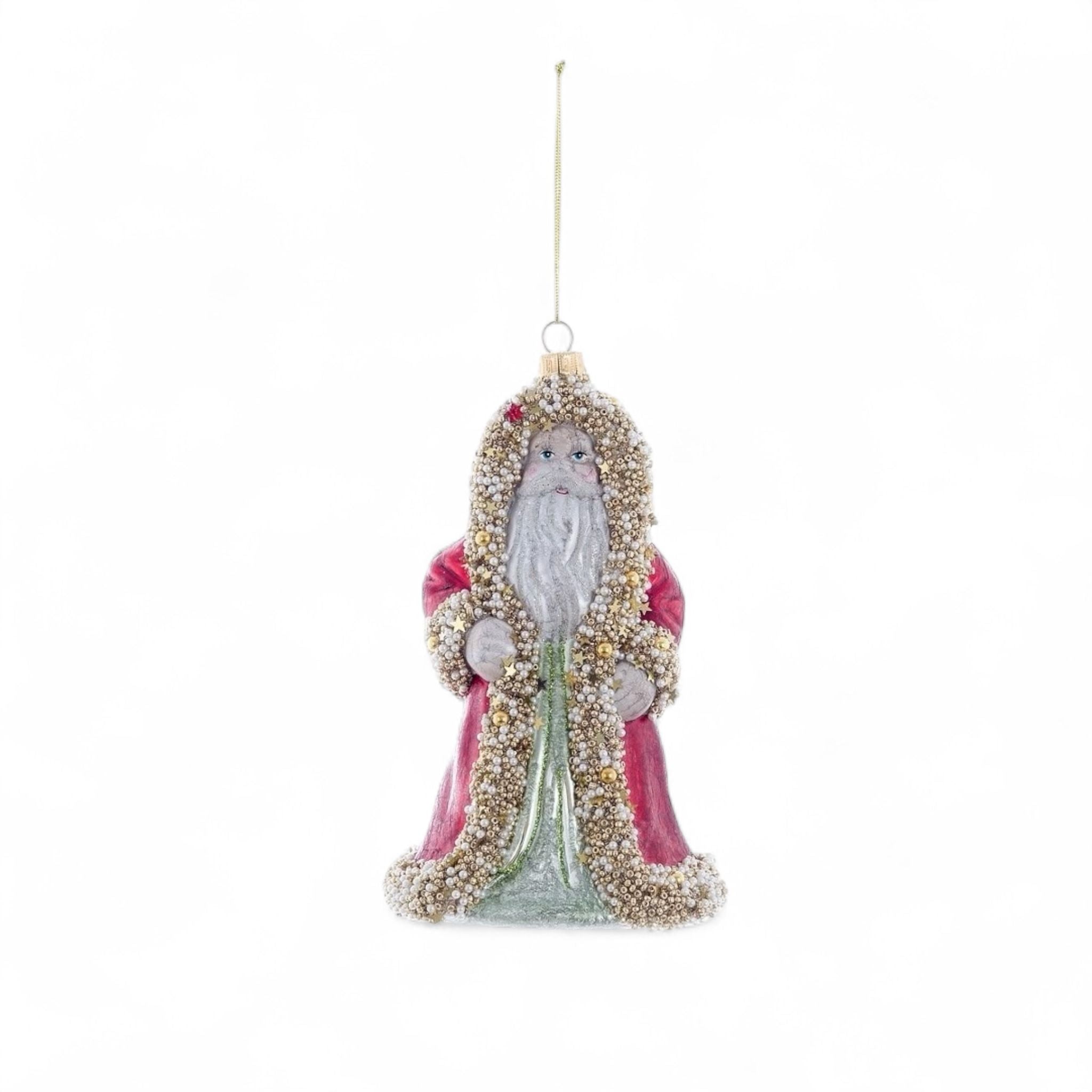 Decorazione Natalizia S. Claus in Vetro Soffiato 17 cm - Blanc Mariclò