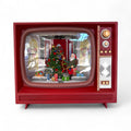 Carillon TV Vintage con Babbo Natale e Albero, Luci e Musica – Hervit