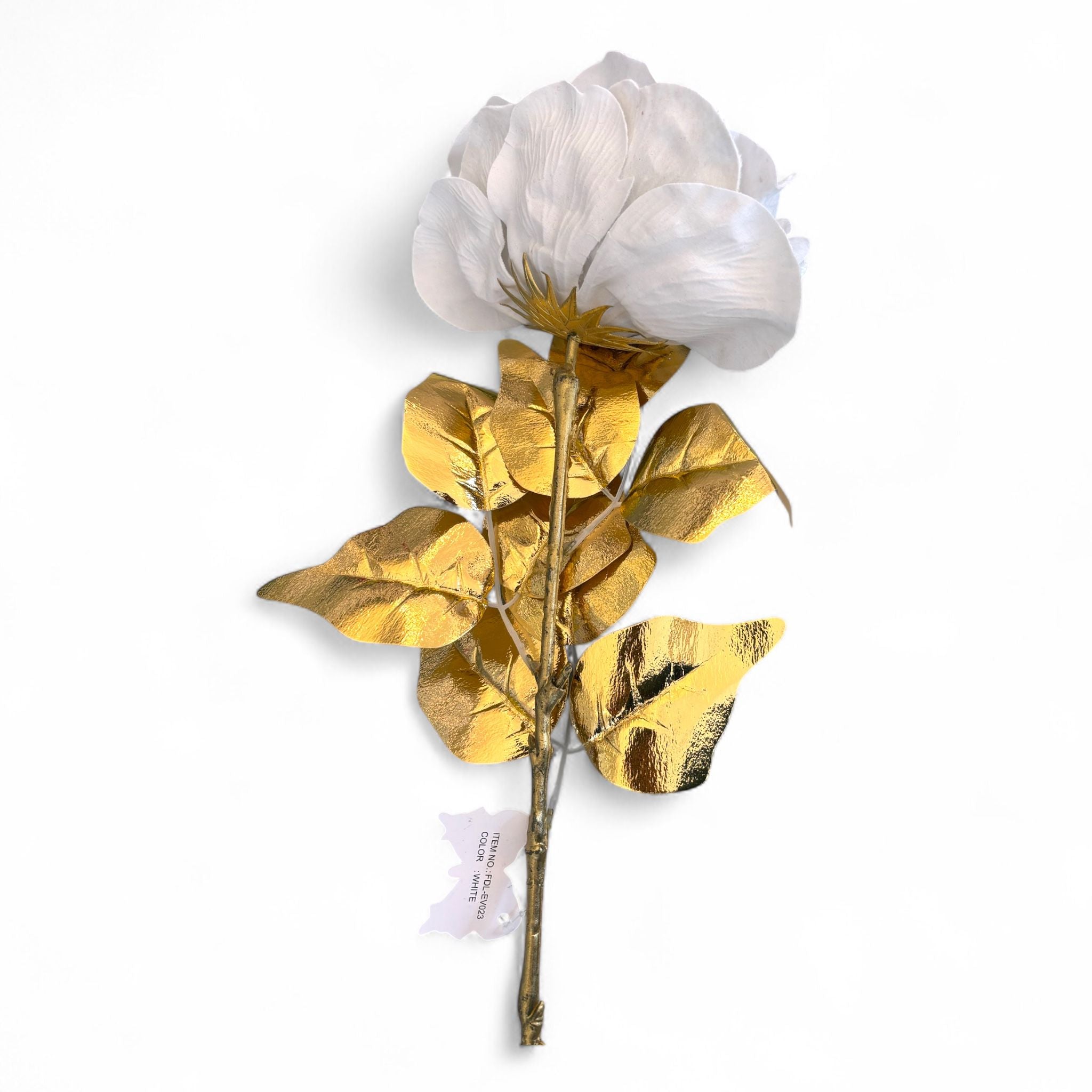 Ramo Natalizio Oro con Fiore in Velluto 72 h cm  - Fiori di Lena