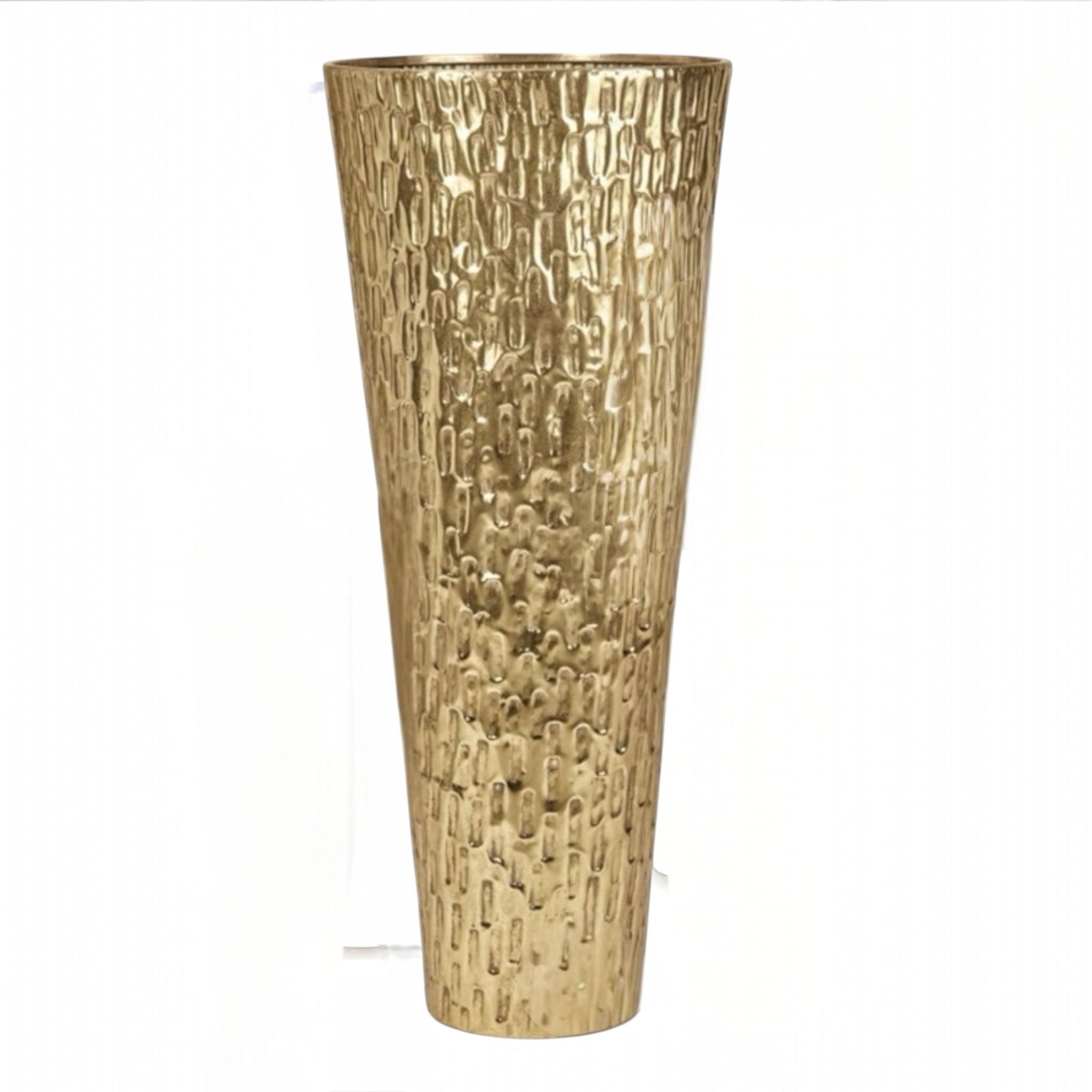 Vaso in Metallo Martellato Effetto Oro 45x100 cm - Fade