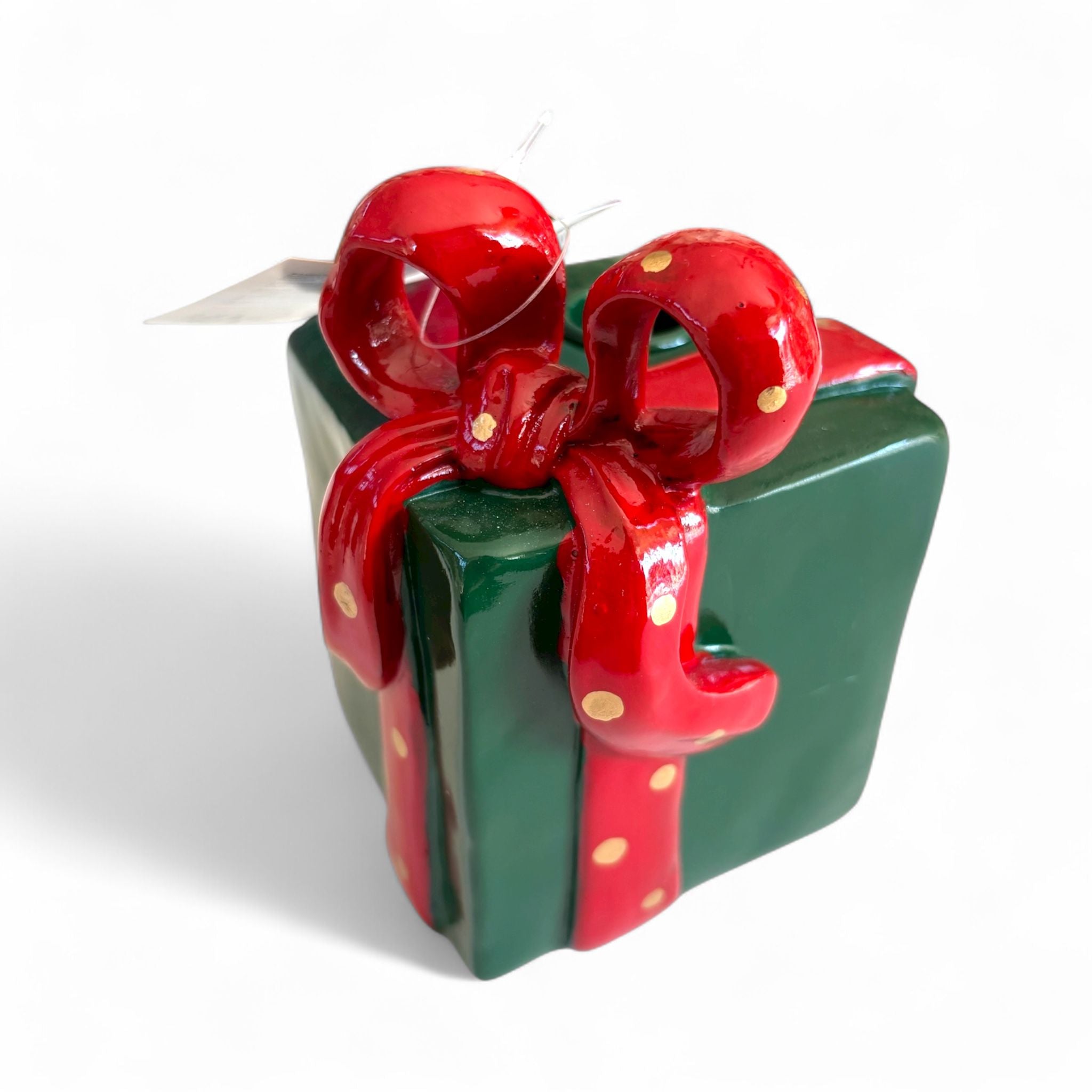 Portacandela a Forma di Pacco Regalo H 14 cm - Goodwill