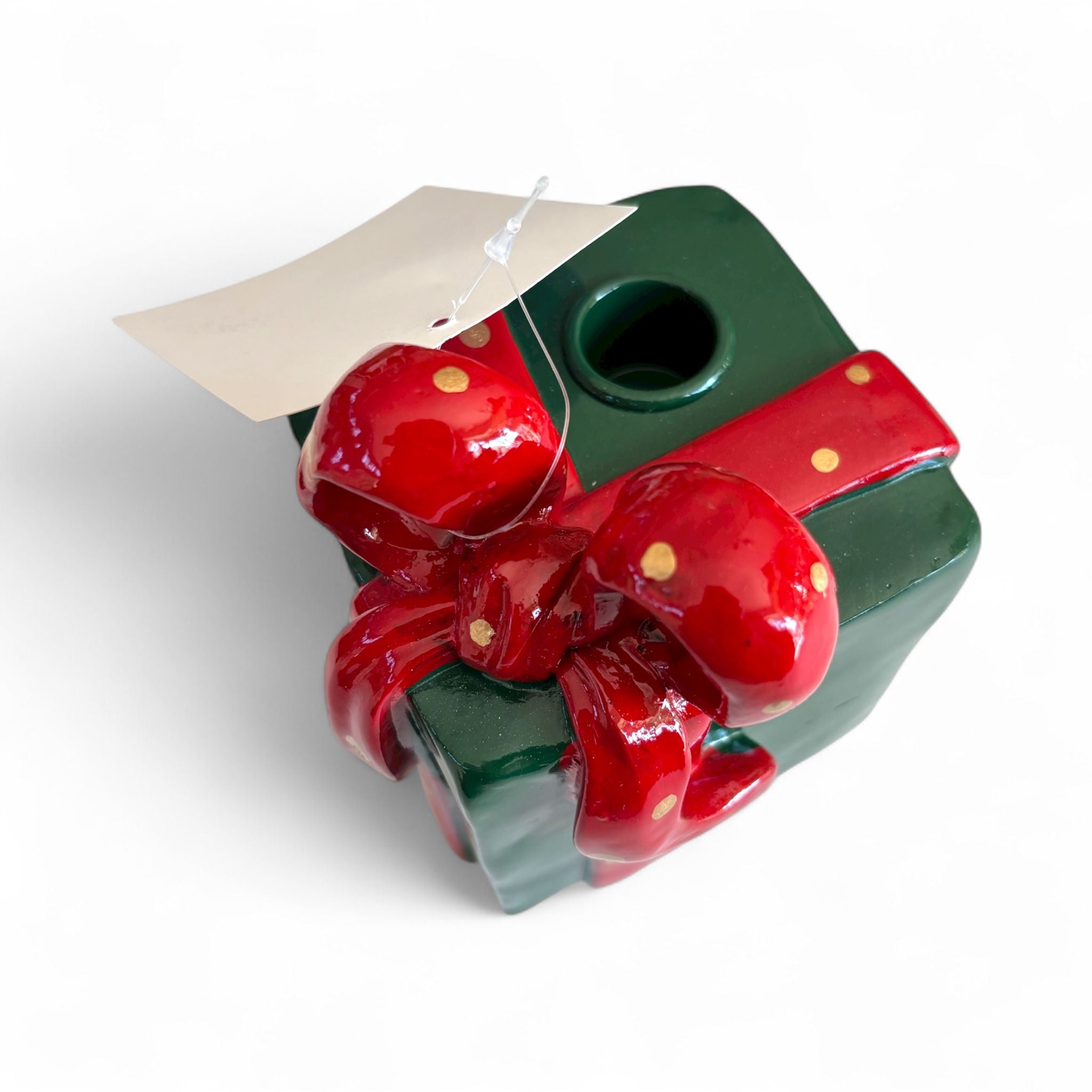 Portacandela a Forma di Pacco Regalo H 14 cm - Goodwill