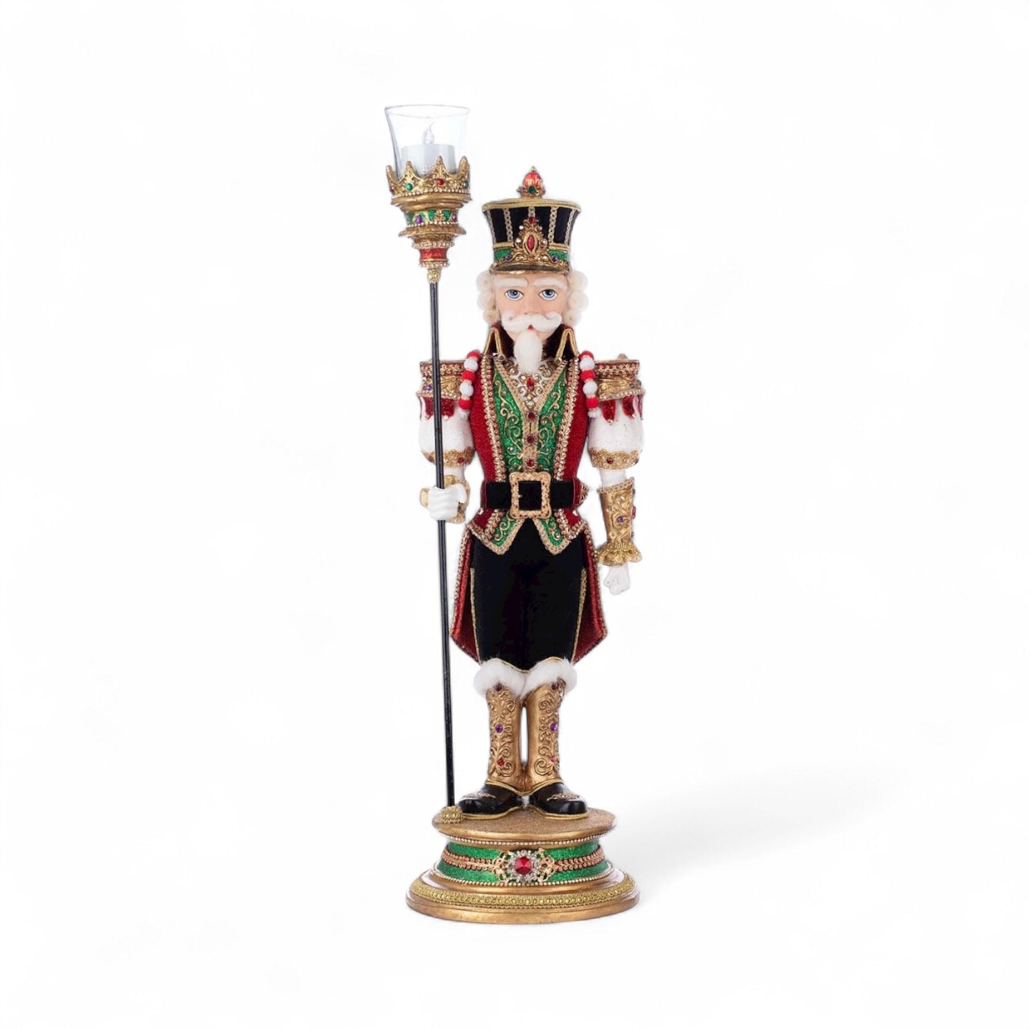 Schiaccianoci Portacandela Royal Christmas Ball da Tavolo 54 cm - Katherine Collection