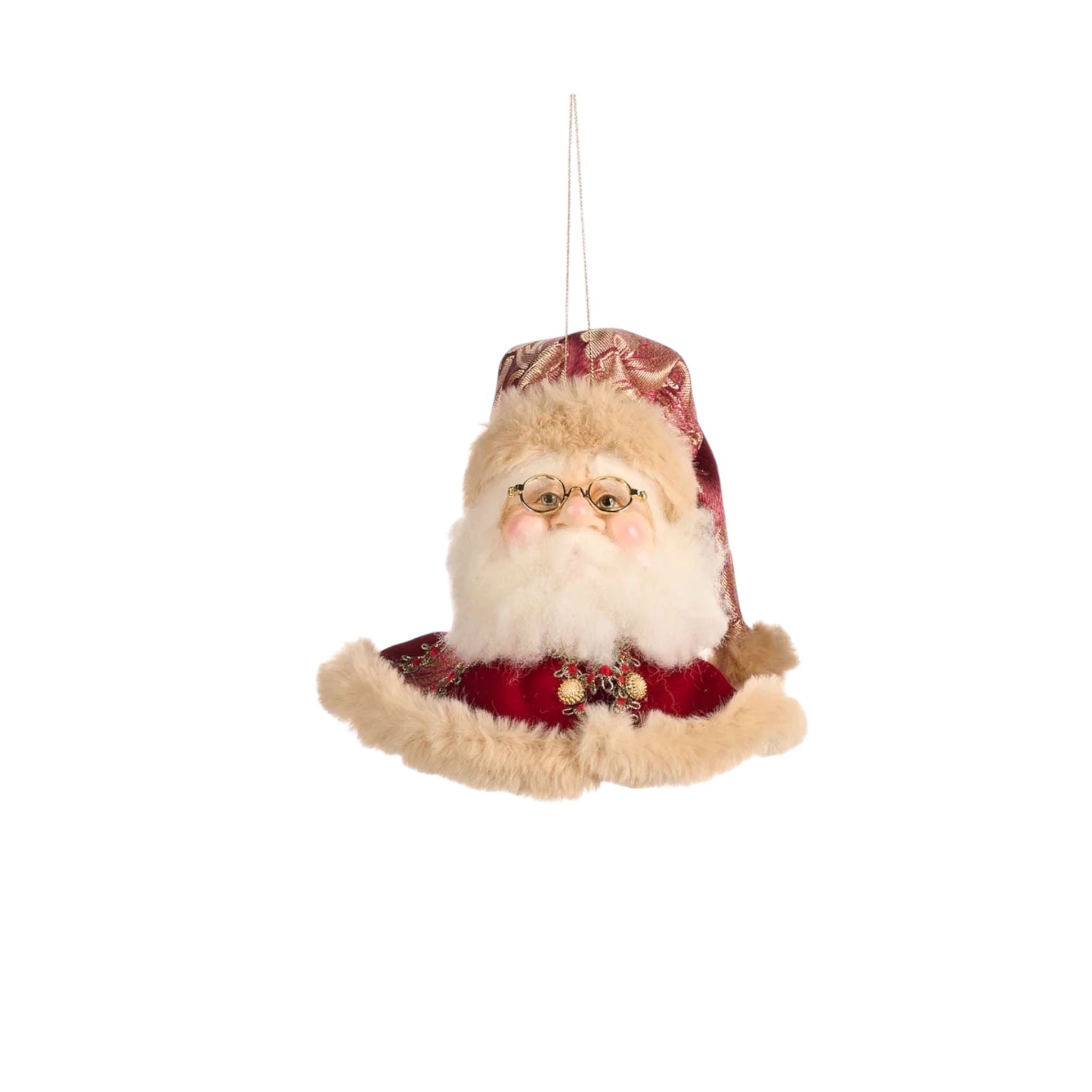 Decorazione in Resina con Velluto Bordeaux 18 cm - Goodwill
