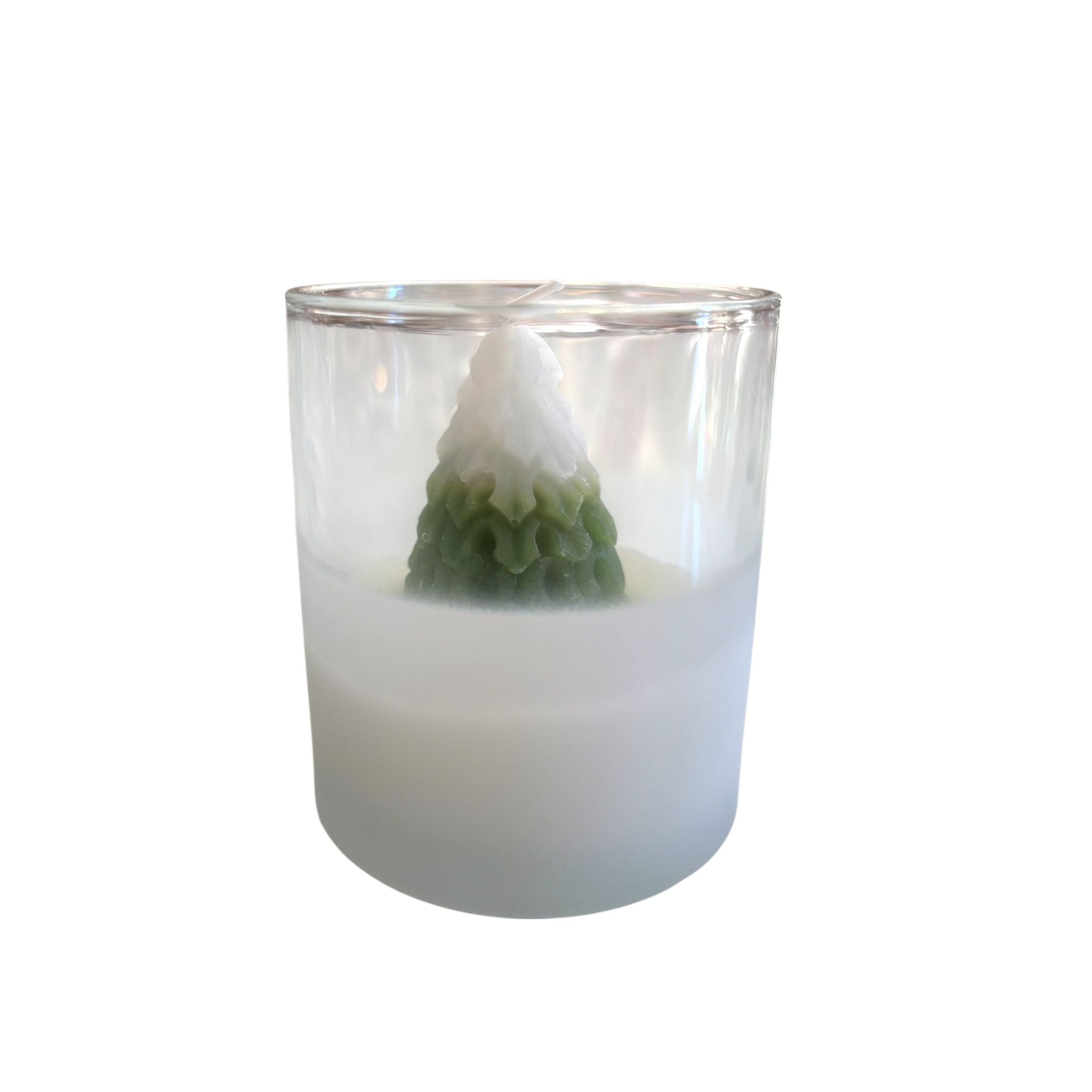 Candela in Vetro con Alberello Interno 9 cm - Hervit