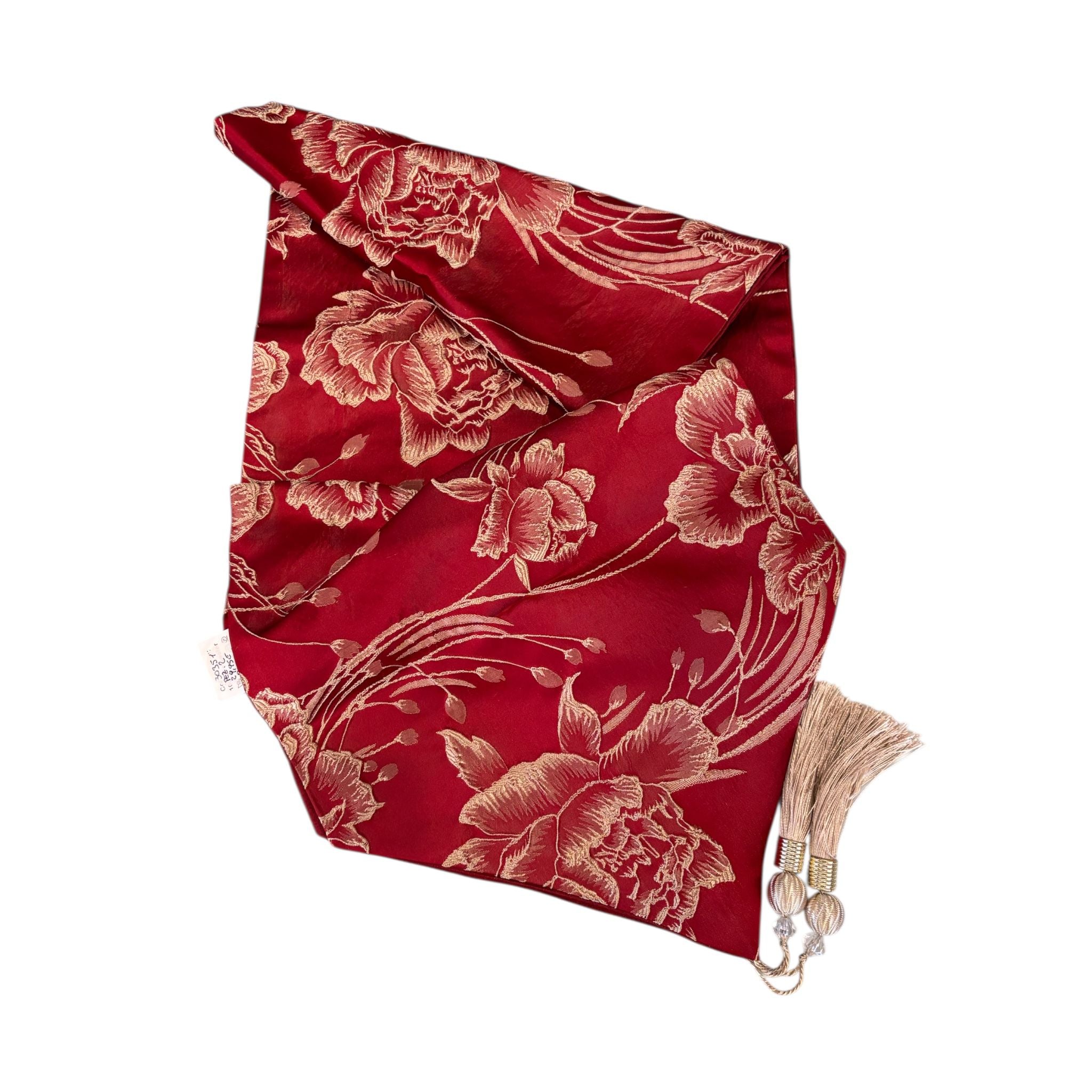 Runner Jacquard Rosso con Nappe Pendenti 33x180 cm – Hervit