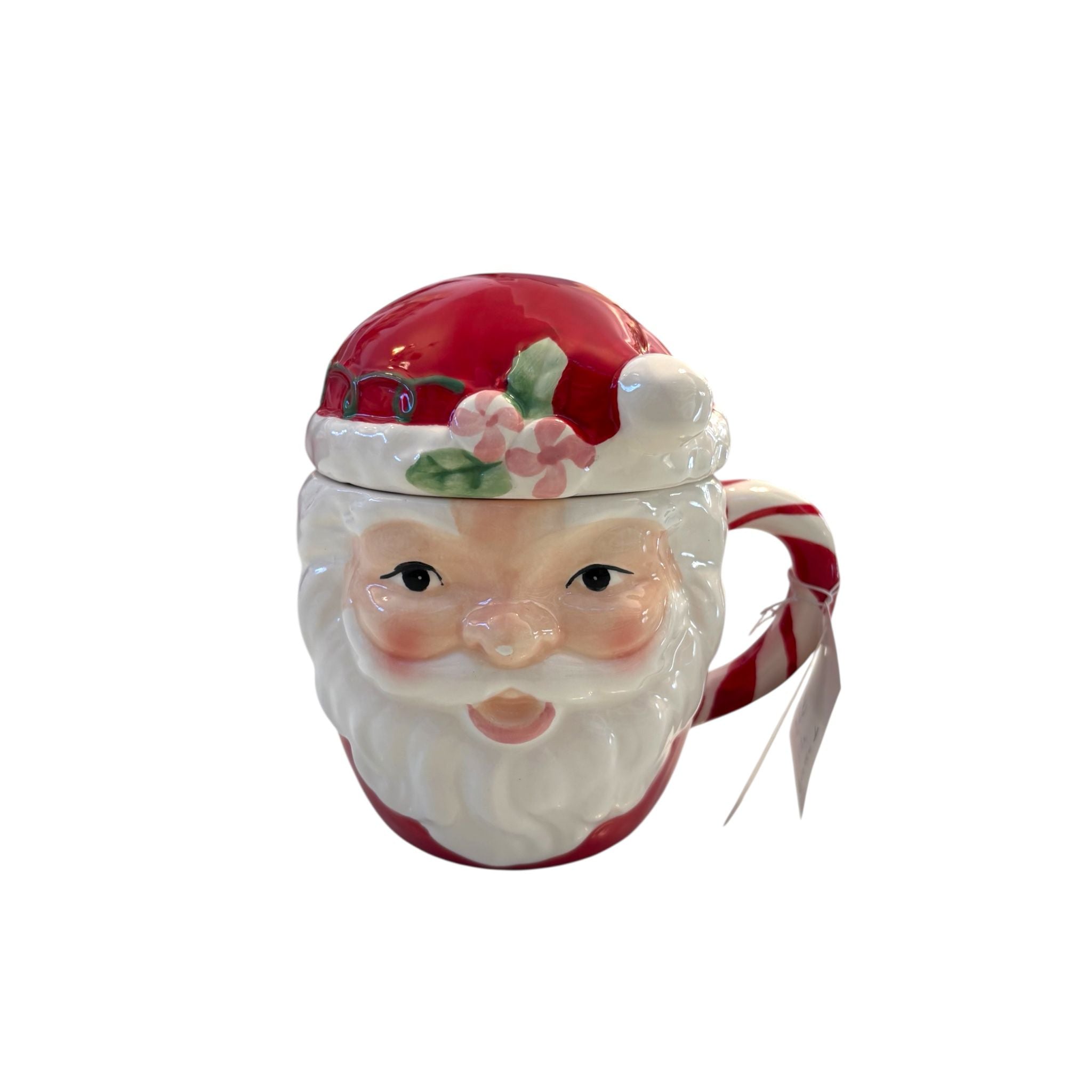 Tazza Volto di Babbo Natale con Coperchio  10 cm - Goodwill